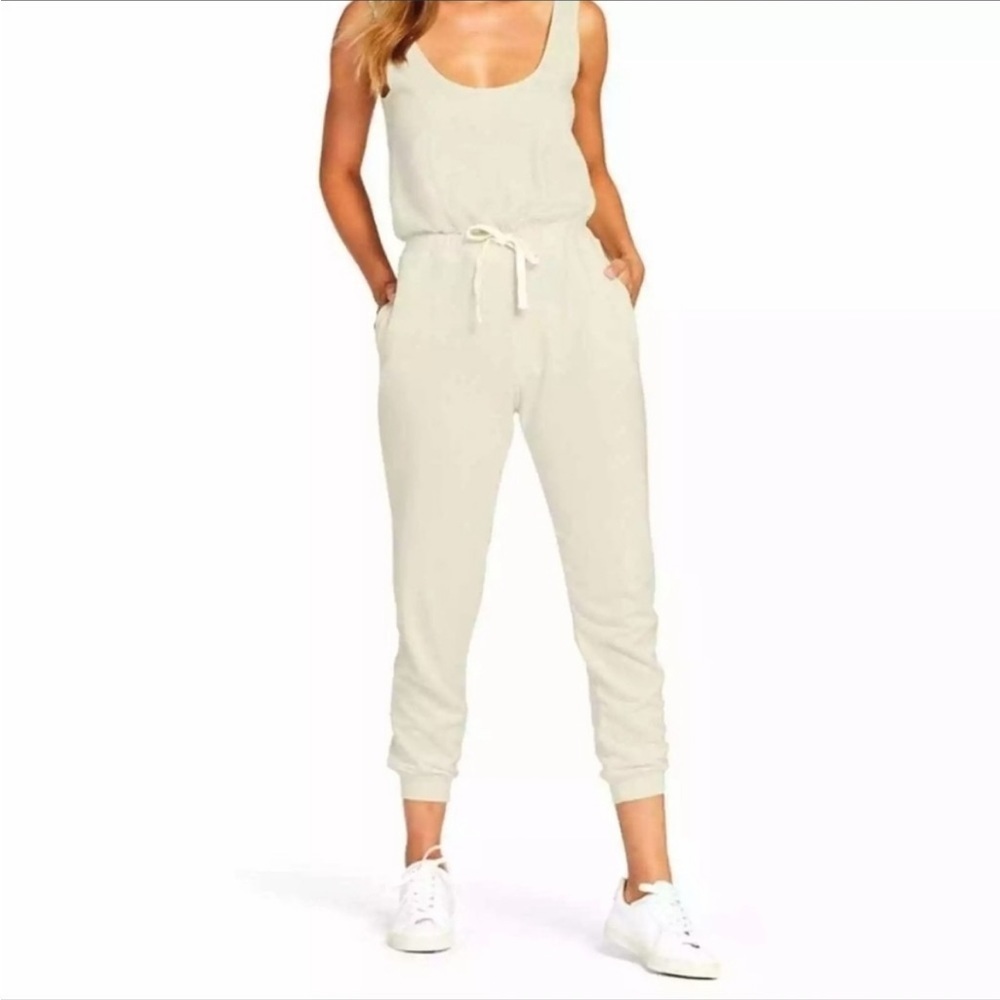 Young Fabulous & Broke- Cream/Beige Terry Jumpsuit- L